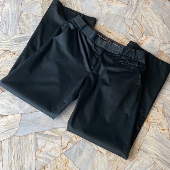 BCBGMAXAZRIA Khakis Black  Pants Size 10 - Picture 1 of 8